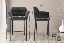 CLP Bárszék Damaso B szövet 4 méteres kerettel, titánszürke (1016814114)