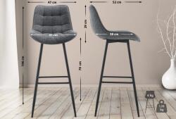 CLP Dartford szövet bárszék, sötétszürke (324329)