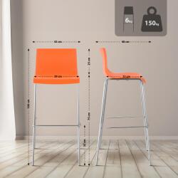 CLP Bárszék Hoover króm 4 méteres váz, narancs (101893909)