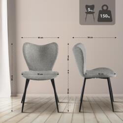 CLP Maika szövet étkezőszék, szürke (326359)