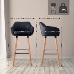 CLP Bárszék Grant műbőr, fekete (102244301)