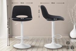 CLP 2 db bárszék szett Camden bársony, fekete (325165)