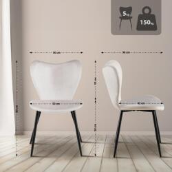 CLP Maika bársony étkezőszék, szürke (326422)