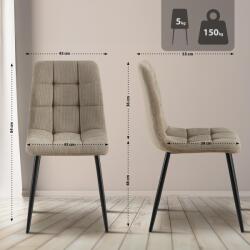 CLP 2 db étkezőszék szett Antibes Cord, taupe (327380)