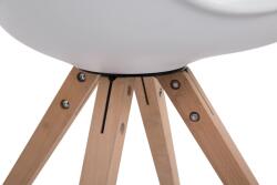 CLP 4 db székből álló szett Toulouse műbőr Natura Square, fehér (320099)