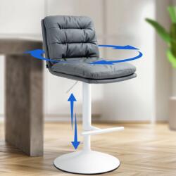 CLP 2 db bárszék Damar műbőr készlet, szürke (325691)