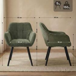 CLP Vienna Cord étkezőszék, zöld (327688)