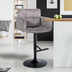 CLP Bárszék Los Angeles bársony, szürke (323102)