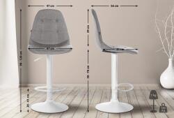 CLP Bárszék Elmore szövet W, szürke (324784)