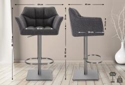 CLP Bárszék Damaso E szövet, titánszürke (1011642114)