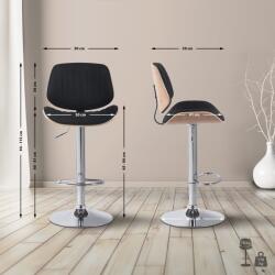 CLP Bárszék Clawson szövet króm, natúr/fekete (325767)