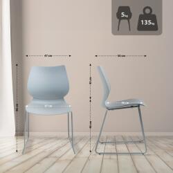 CLP 2 db Houma szék készlet, szürke (327247)