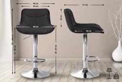 CLP Bárszék Vonore szövet króm, fekete (323545)