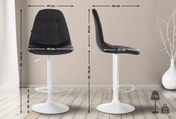 CLP Bárszék Elmore szövet W, fekete (324785)