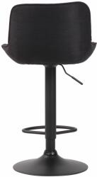 CLP Lentini szövet 2 db bárszék készlet, fekete (320576)