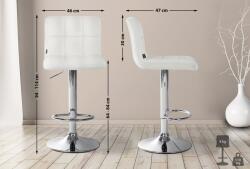 CLP 2 db bárszék szett Peru bársony króm, krém (324919)