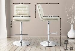 CLP Bárszék Damar szövet króm, krém (322885)