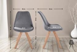 CLP Szék Sofia Velvet Square, szürke (321620)