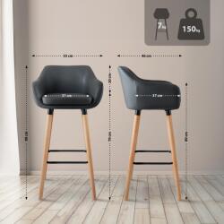 CLP Bárszék Grant műbőr, szürke (102243808)