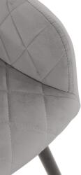 CLP Shila bársony étkezőszék, szürke (317125)