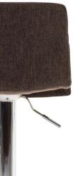 CLP 2 db bárszék szett Hoover szövet króm, barna (306739)