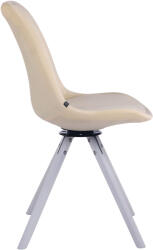 CLP Troyes bársony kerek étkezőszék, krém (312198)