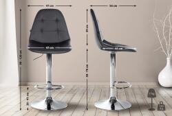 CLP Bárszék Elmore műbőr C, fekete (324757)