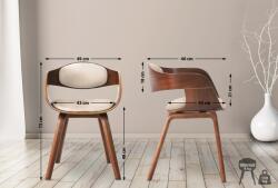 CLP Kingston látogatói szék, dió/krém (181443204)