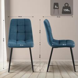 CLP Antibes Cord étkezőszék, kék (326312)