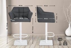 CLP Bárszék Damaso W filc, szürke (321926)