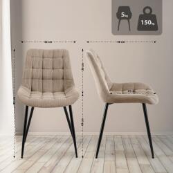 CLP Sardna Cord étkezőszék, taupe (326302)