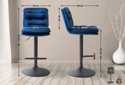 CLP Bárszék Damar bársony, kék (322897)