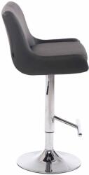 CLP 2 db bárszék Club króm műbőr szett, szürke (309300)