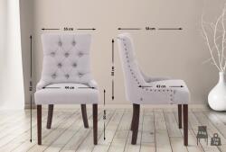 CLP Étkezőszék Aberdeen szövet antik, szürke (305089)