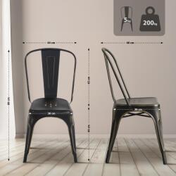 CLP Antik Benedek szék, fekete-arany (10858267)