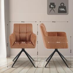 CLP Étkezőszék Jonah szövet, narancs (327004)