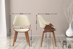 CLP Vangale műbőr étkezőszék, dió/krém (324229)