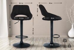 CLP Bárszék Milet szövet, fekete (321291)