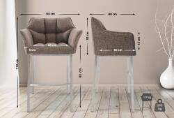 CLP Damaso E szövet bárszék 4 méteres kerettel, terrakotta barna (101680399)