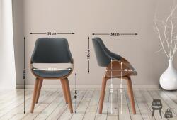 CLP Vangale műbőr étkezőszék, dió/fekete (324230)