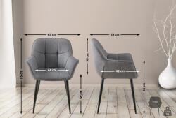 CLP Roseville szövet étkezőszék, sötétszürke (318307)