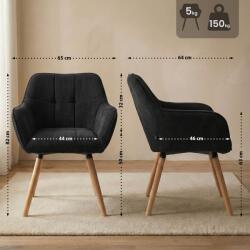 CLP Étkezőszék Vienna Cord natúr, fekete (327690)