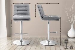 CLP Bárszék Damar szövet króm, szürke (322888)