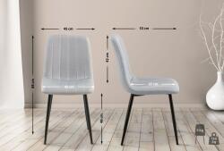 CLP 4 székből álló szett Dijon szövet, szürke (320550)