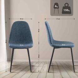 CLP Napier szövet étkezőszék, sötétkék (326513)