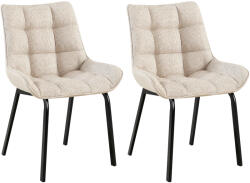 CLP 2 székből álló készlet Saranda anyagból, elefántcsont (326677)