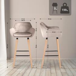 CLP Bárszék Grant bársony, krém (324531)