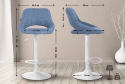 CLP 2 db bárszék készlet Milet textil W, kék (324426)