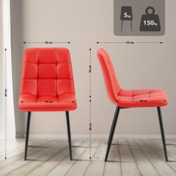 CLP Antibes műbőr étkezőszék, piros (323859)