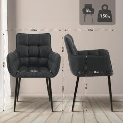 CLP Szék Tirana szövet, titánszürke (313786)